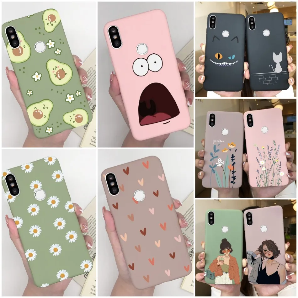 Case For Xiaomi Redmi S2 Y2 Cover Soft Matte Cute Pattern Silicone TPU Phone Case for Xiaomi RedmiS2 S 2 Y 2 Cases Back Cover