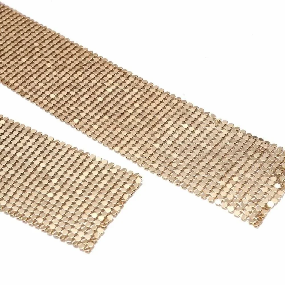 Damen Punk Aluminium Legierung Pailletten Krawatte Kette Anhänger Halsband Lange Dünne Hals Kragen Halsketten Schal Schal Sexy Mode Schmuck – Detail 22