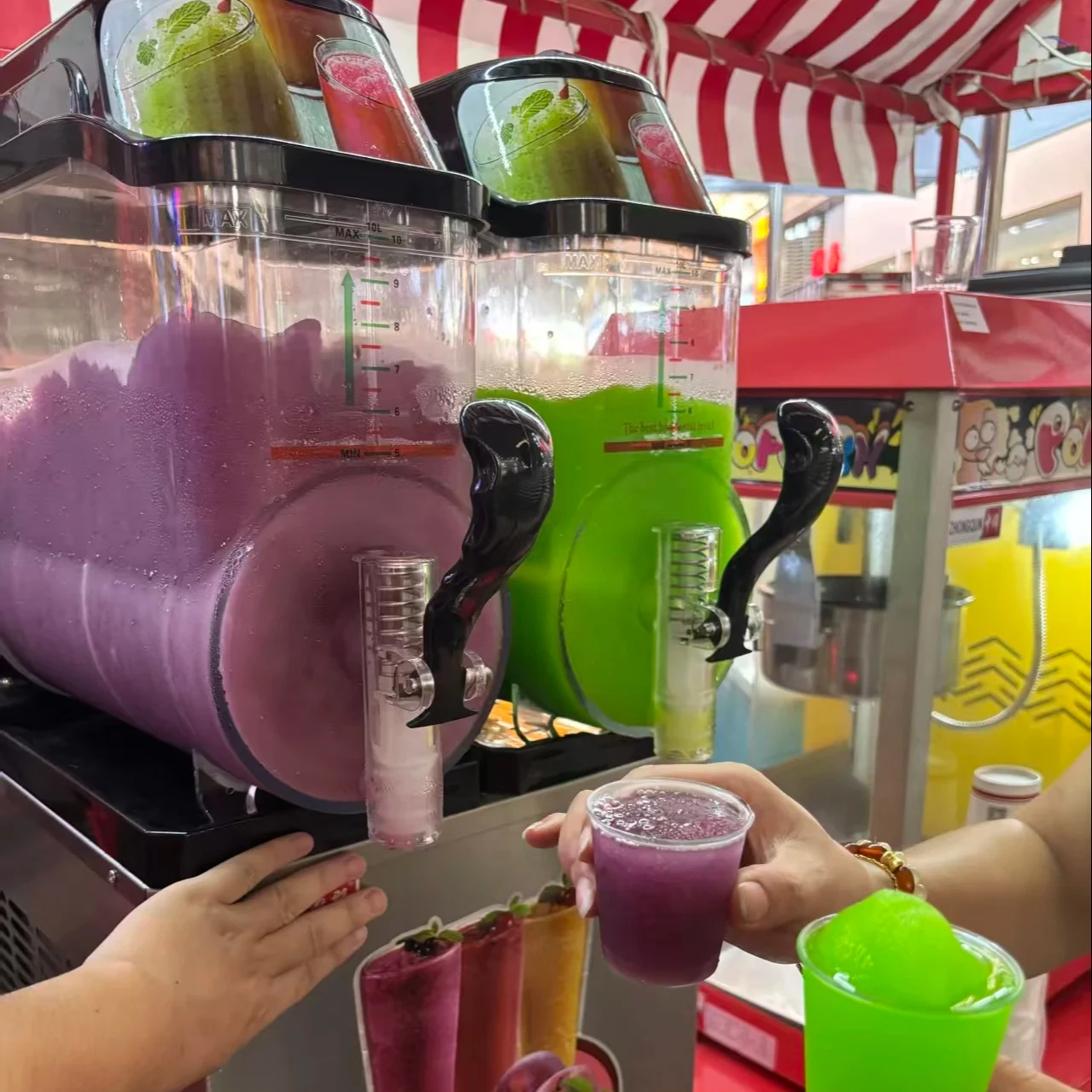 12L*2 Stainless Steel Slush Machine Double Cylinder Commercial Frozen Margarita Slush Maker High Efficiency Beverage Equipment