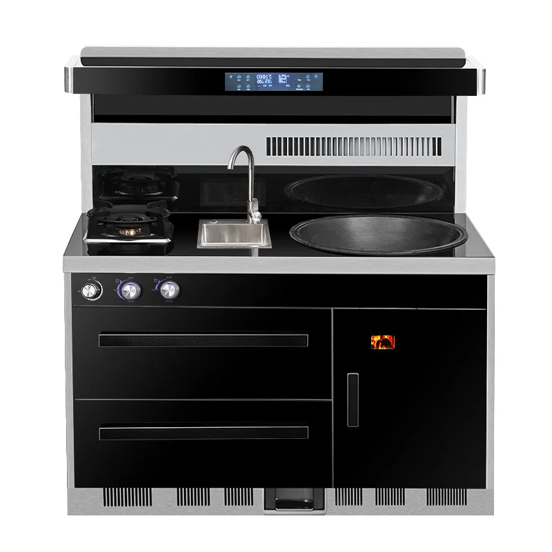 C36S household integrated stove smoke stove linkage automatic ignition with sink large pot firewood integrated stove wholesale