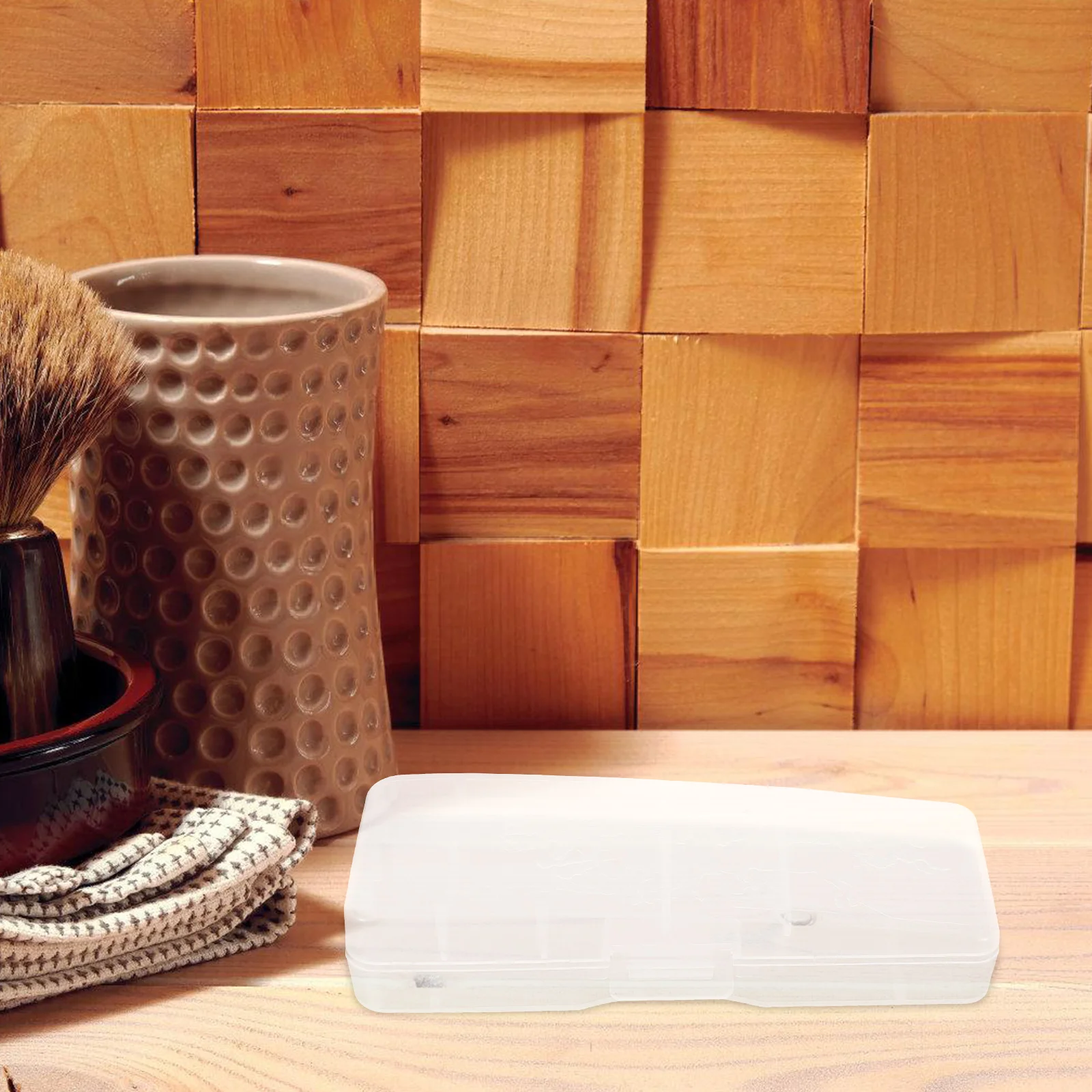 

3 PCS Razor Storage Box Portable Holder Hair Products Travel Hard Cover Suitcase