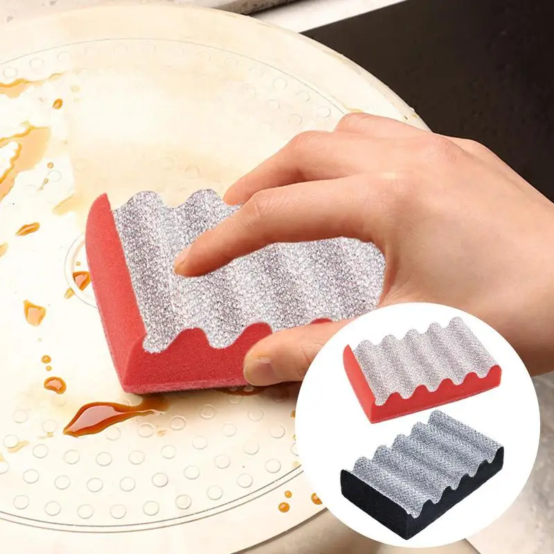 Grilling Cleaning Brush Outdoor Mesh Sponge Rust Removal Scrubber Grill  cleaner Utensils Cleaning  tool kitchen accessories