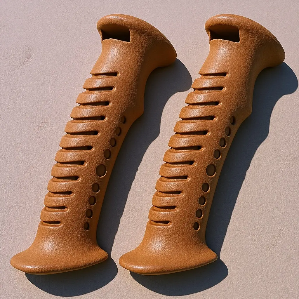 

2 Pcs Hiking Stick Handle Grip Anti-skid Cane Walking Handles Replacement Light Brown