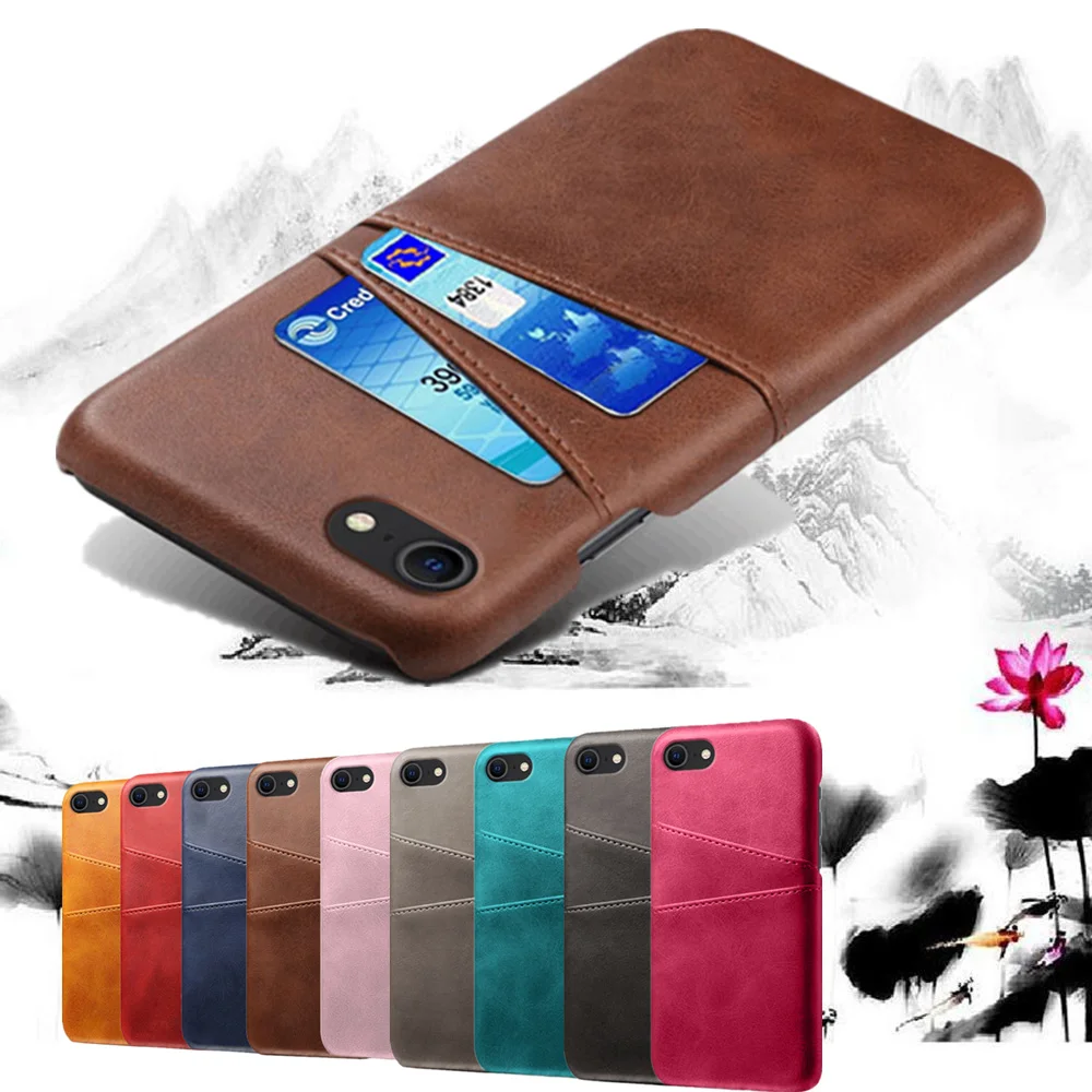 for SE 2022 Case For iPhone SE3 2022 Case with 2 Credit Card For iPhone SE 2022 ID Holder Slots Cover For iPhone SE3 A2783 A2784