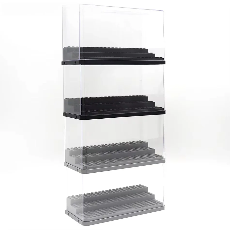 Dustproof Acrylic Figures City Car Model Collection Display Box Building Block Storage Plexiglass Showcase