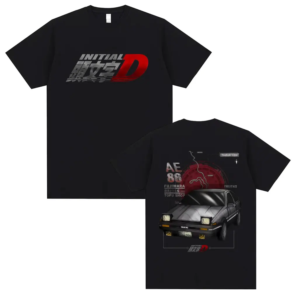 

Anime Initial D Drift AE86 Graphic T-shirts Fujiwara Takumi Graphic T Shirts Men Women Clothing Cotton Casual Oversized T-shirt