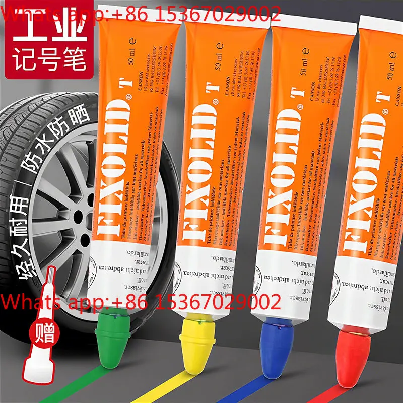 Box of 10 Pcs Industrial Marker Bolt Anti Loose Marking Paint Metal Paint Pen T300 Red Yellow White