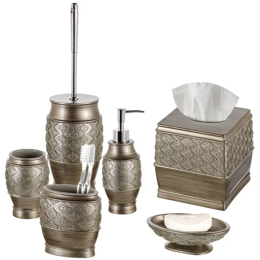 Dublin Silver Complete Bathroom Accessories Set