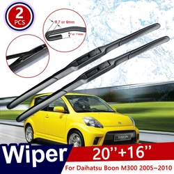 For Daihatsu Boon Toyota Passo MK1 M300 2005~2010 2006 2x Car Wiper Blades Windshield Echo Front Window Windscreen Wipers Goods