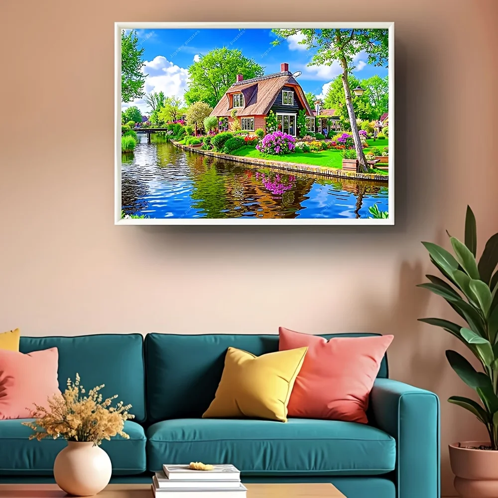 2000/1500/1000/500pcs Wooden Jigsaw Puzzles for Adults - Mixed Color Home Office Decor, Birthday Holiday Gift for Christmas Mo image 4