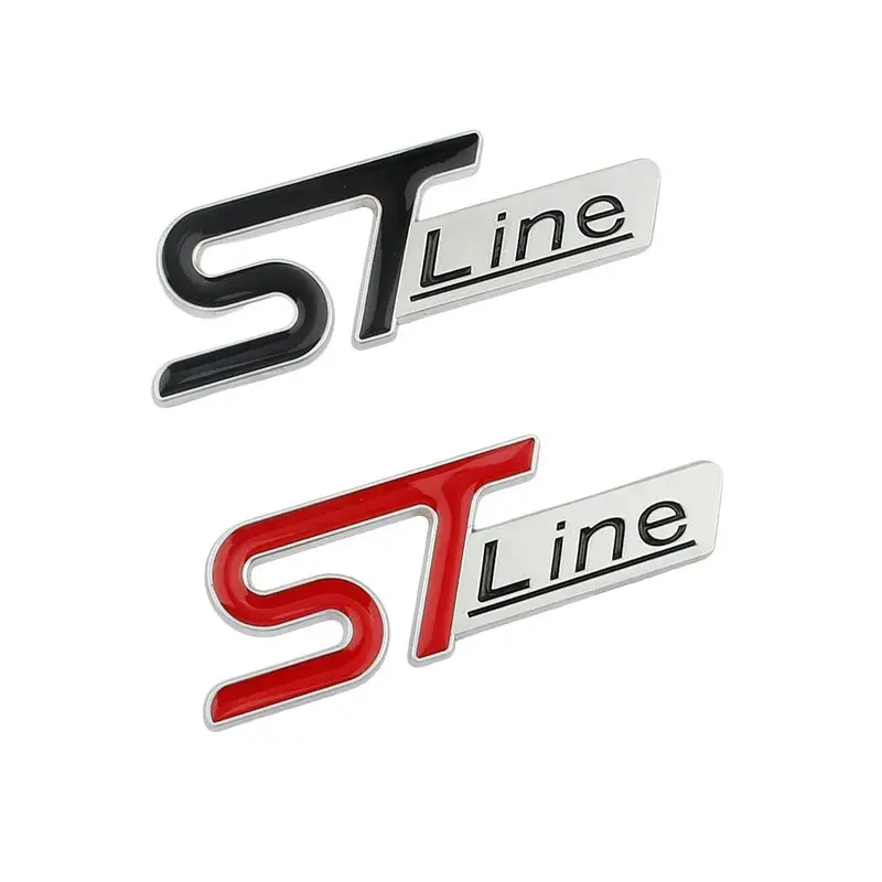 

For Ford ST LINE Logo For Grill Emblem Badge Car Trunk Sticker Decal Focus Kuga Fiesta Mondeo ESCAPE Ecoboost car sticker emblem