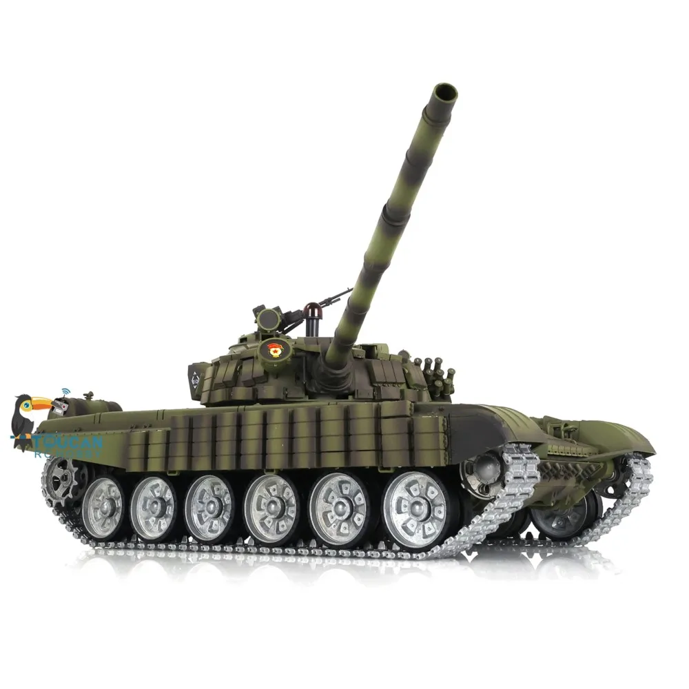 Heng Long RC Battle Tank Pro Ver T72 1/16 RTR 7.0 Mainboard 3939 Armor Metal Tracks Wheel Wireless Battle Tank Army Toys TH20574