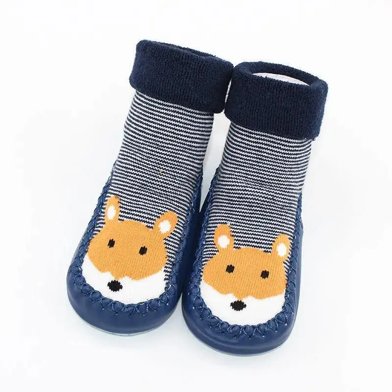 Toddler Indoor Sock Shoes Newborn Baby Socks Winter Thick Cotton Baby Girl Sock with Soft Soles Infant Animal Funny Sock 0-18M