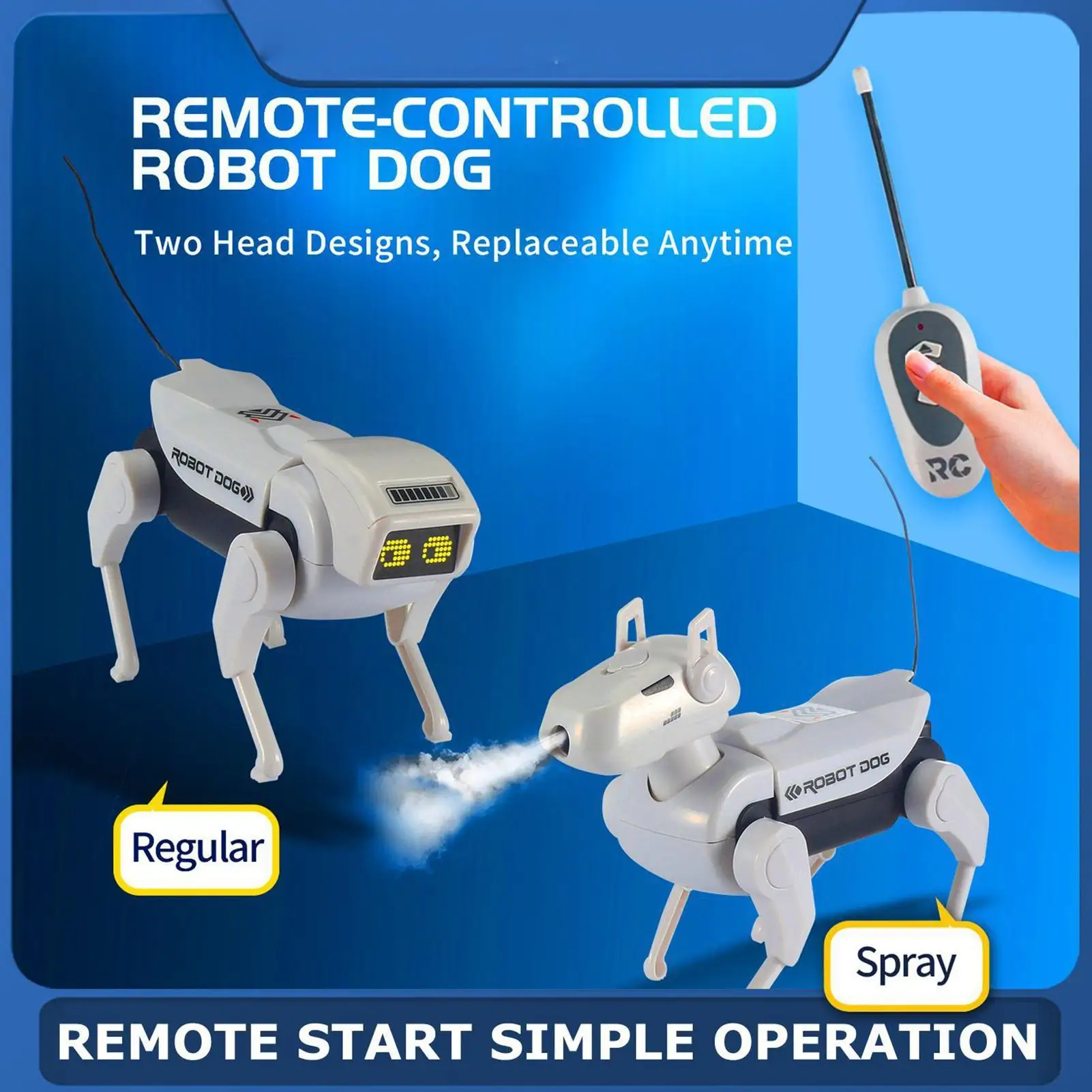 Giocattolo per cani robot elettronico Giocattolo per cani robot telecomandato per animali domestici da passeggio elettrico interattivo per bambini Ragazzi Ragazze Amici di famiglia