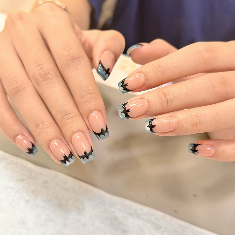 Halloween Nagelkunst-Schablonen Maniküre-Vorlagen DIY Gruselige Spinnennetz-Kreuz-Geister-Aufkleber für Gel-Nagellack-Malerei – Detail 5