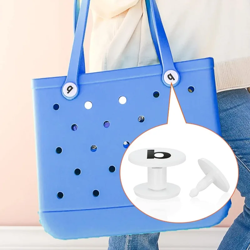 XL Bogg Bag Button EVA Rubber Beach Storage Basket Plastic Standard Button Travel Handbag Extra Large Jelly Bogg Bag Accessories