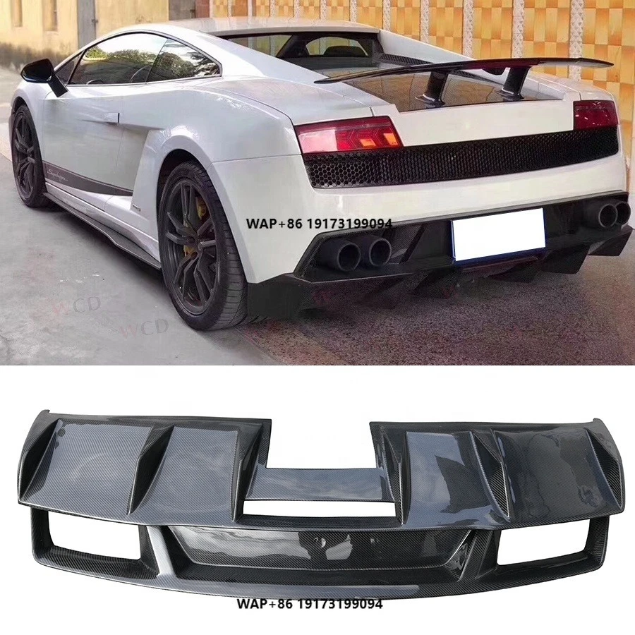 

DMC Style Carbon Fiber Rear Diffuser for-Lamborghini Gallardo LP550 LP560 LP570 Bodykit with Rear Bumper Lip Spoiler