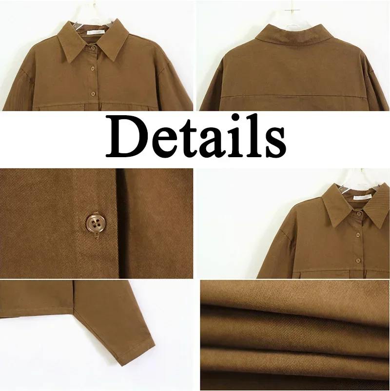 Koszule Safari Damskie Chłopięce Fajne Wiosenne Krótkie Streetwear Ulzzang Biurowe Eleganckie Osobowość Szyk Vintage Podstawowe Luźne 2023