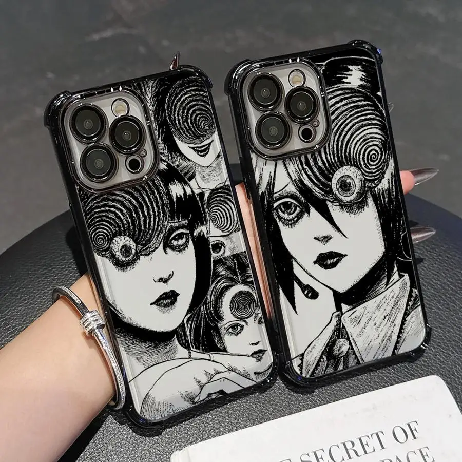 

J-Junj Ito Comics Case for iPhone 13 12 11 Pro Max 16e 16 15 14 Plus 17 Air Clear Cover