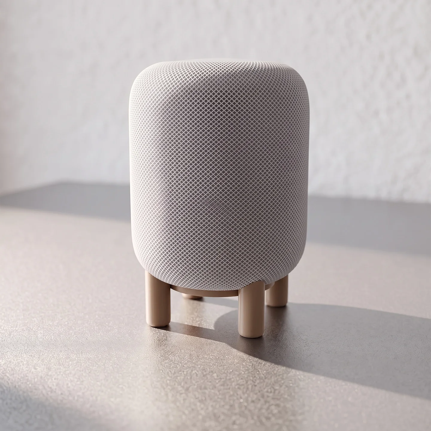 Minimalist desktop stand/organizer for Apple HomePod 1/2.