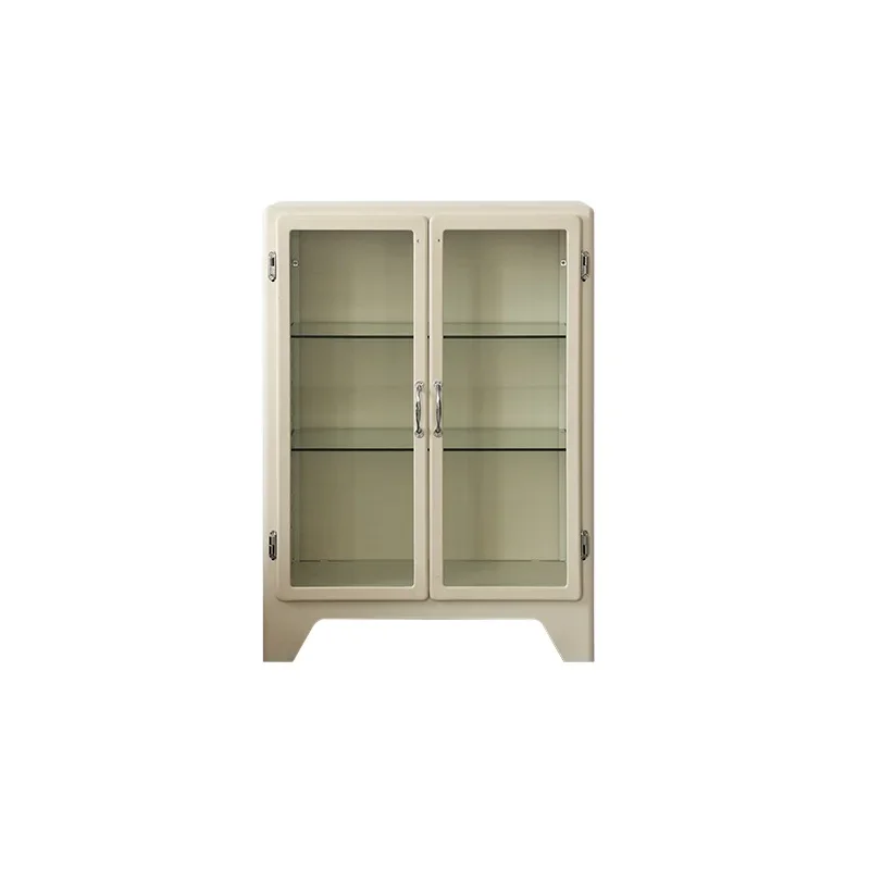 Retro figure locker, household metal glass chest