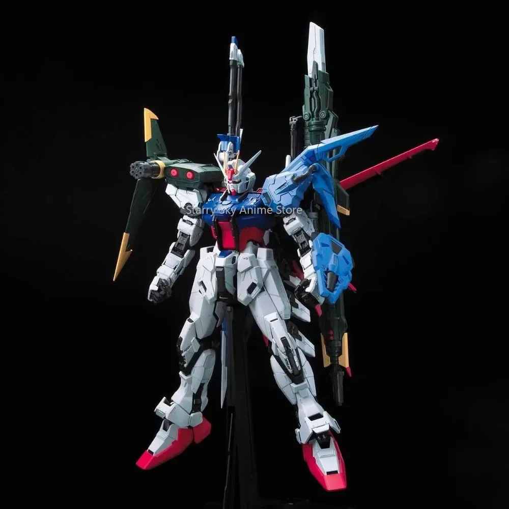 Original  Bandai Anime Model Kit PG Mobile Suit Gundam SEED Perfect Strike Gundam 1/60 Assembled Action Figure Toy Gift for Boys