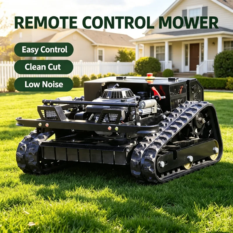 Customized CE EPA Brushless Motor Tracked Remote Control Mower Easy Assembly IPX4 Waterproof for Orchard