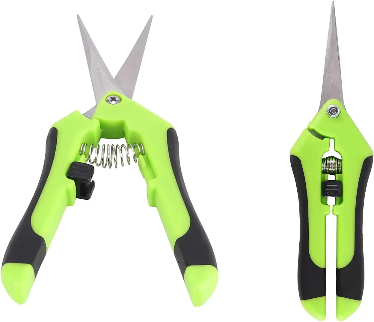 8 แพ็ค 6.5 นิ้วกรรไกรทําสวน Hand Pruner Pruning พร้อมสปริงโหลดและใบมีดตรง, กรรไกรตัดแต่งกิ่งสําหรับตัด Garde