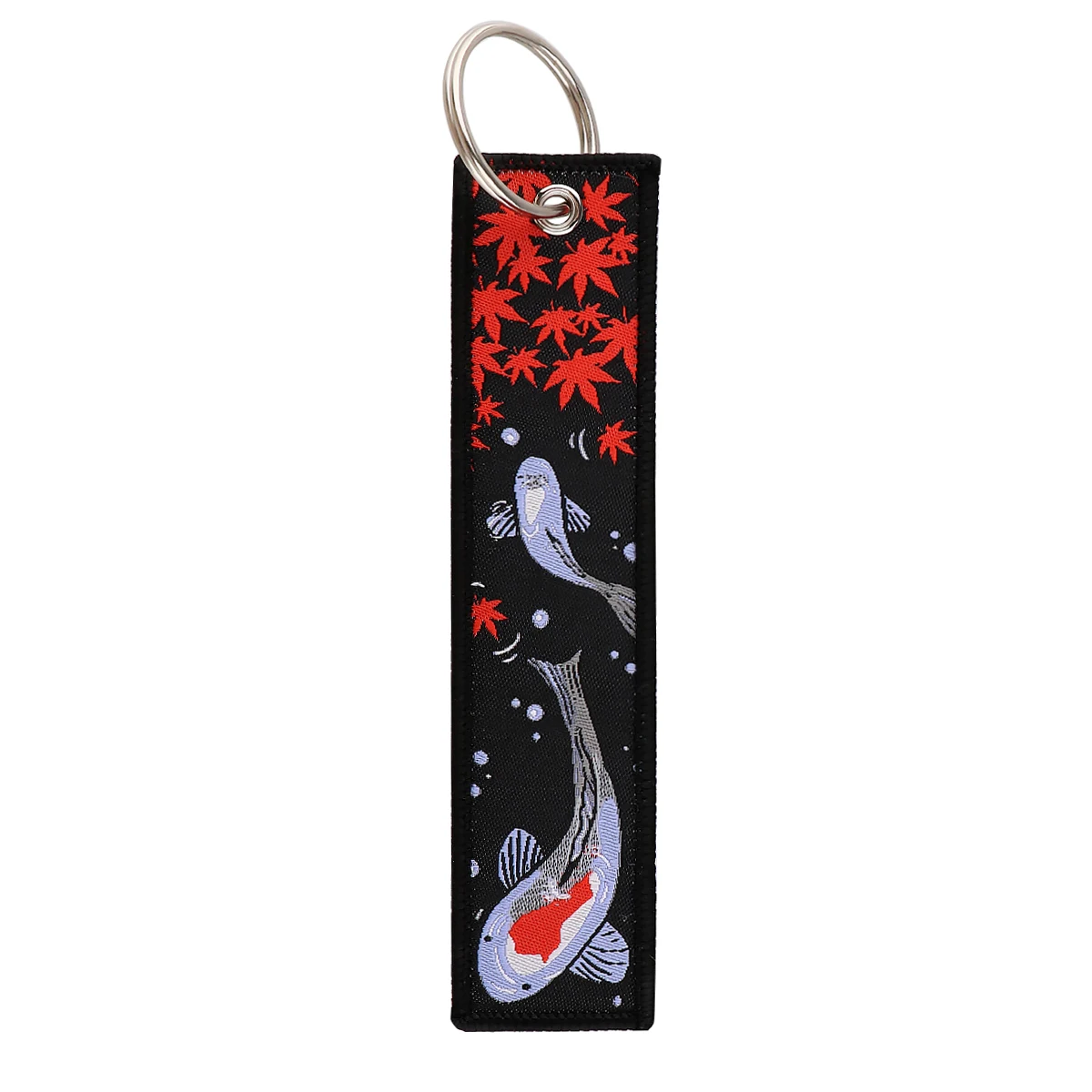 Yin Yang Vis Koi Geborduurde Sleutelaanhangers Key Tag Sleutelhanger voor Auto Motoren Sleutels Sleutelhanger Mannen Houder Sieraden Geschenken