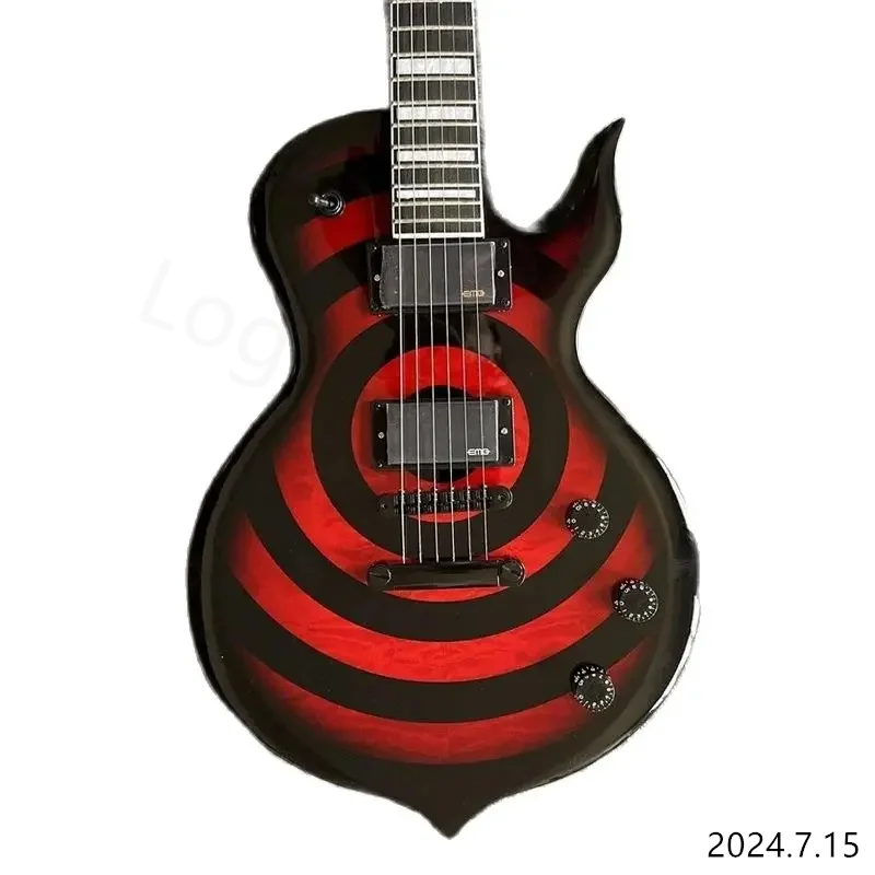 Wylde zakk Grail Genesis Bullseye Electric Guitar black red top ship quickly