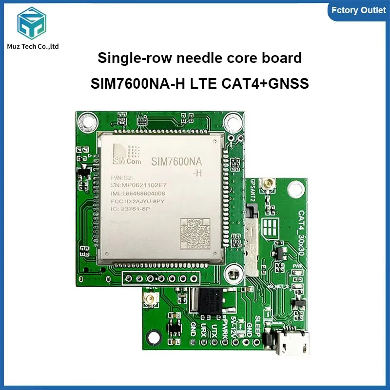 SIMcom SIM7600NA-H Core Board Development Kit 4G LTE CAT4 IOT Module Support GNSS 30*30mm Module Breakout Kit for North America