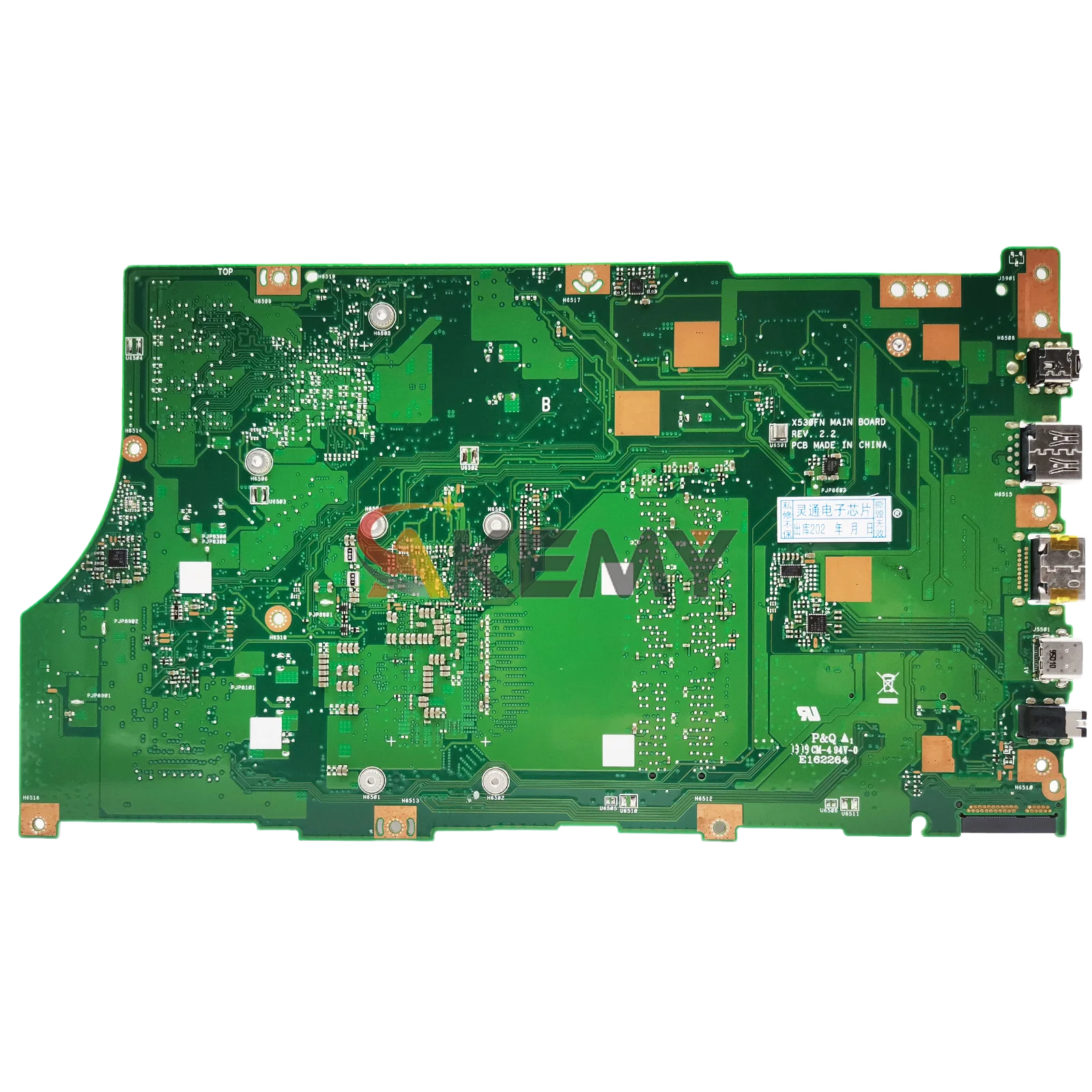 เมนบอร์ดแล็ปท็อป X530FA สำหรับ ASUS VivoBook K530F X530UN S530F S5300F X530FA X530FN X530F X530UA เมนบอร์ดพร้อม CPU I3 I5 I7 stk