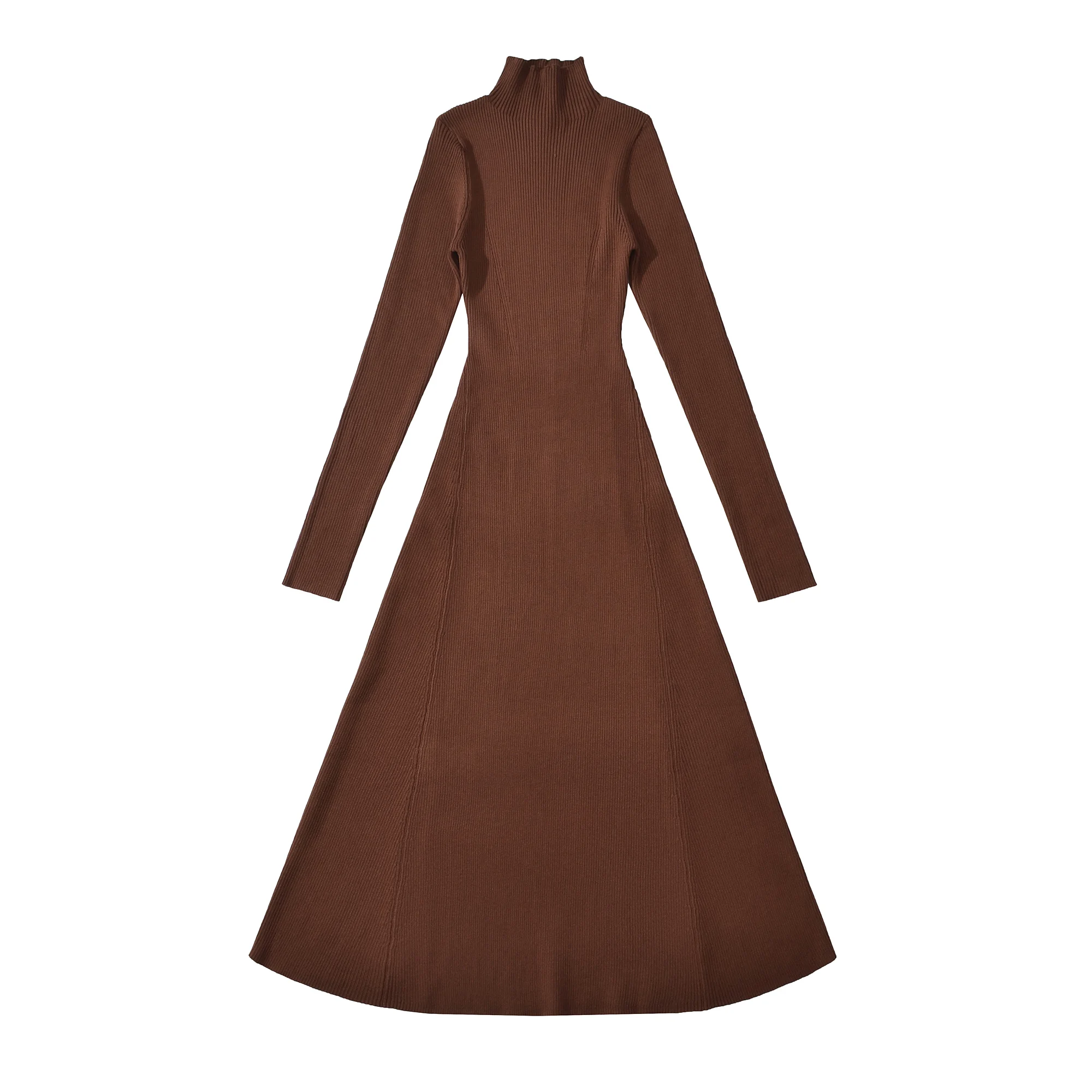 winter midi dress female Knitted Women Solid Color A-Line MTS Header 2 16x9 colourway-amabella GRAY/BLACK MELANGE Size:19.5