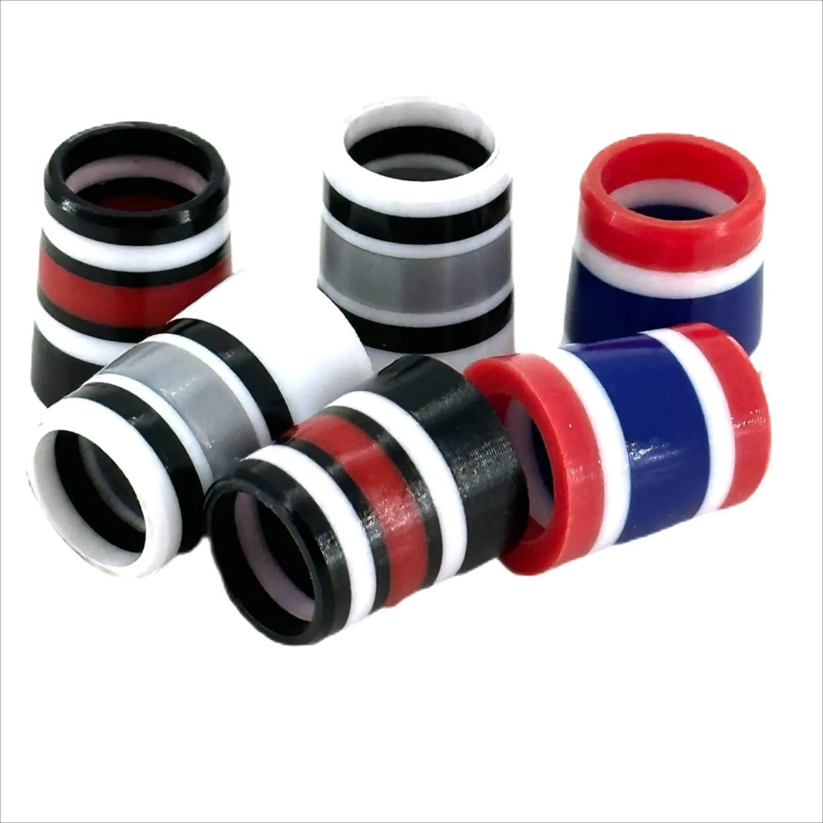 

10Pcs Golf Club Ferrules Contrast Color Multi-ring Shock-absorbing Ferrule Golfing Accessories Fitting