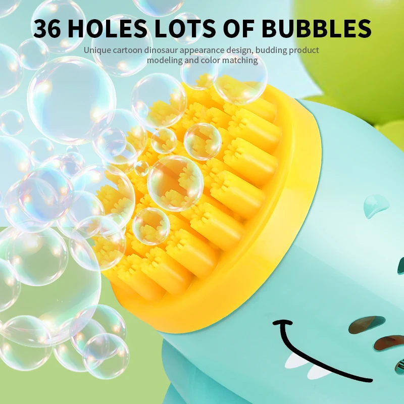 恐竜子供用バブルハンドヘルドバブルマシン親屋外ゲームバブルガンバッテリーとバブル水なし