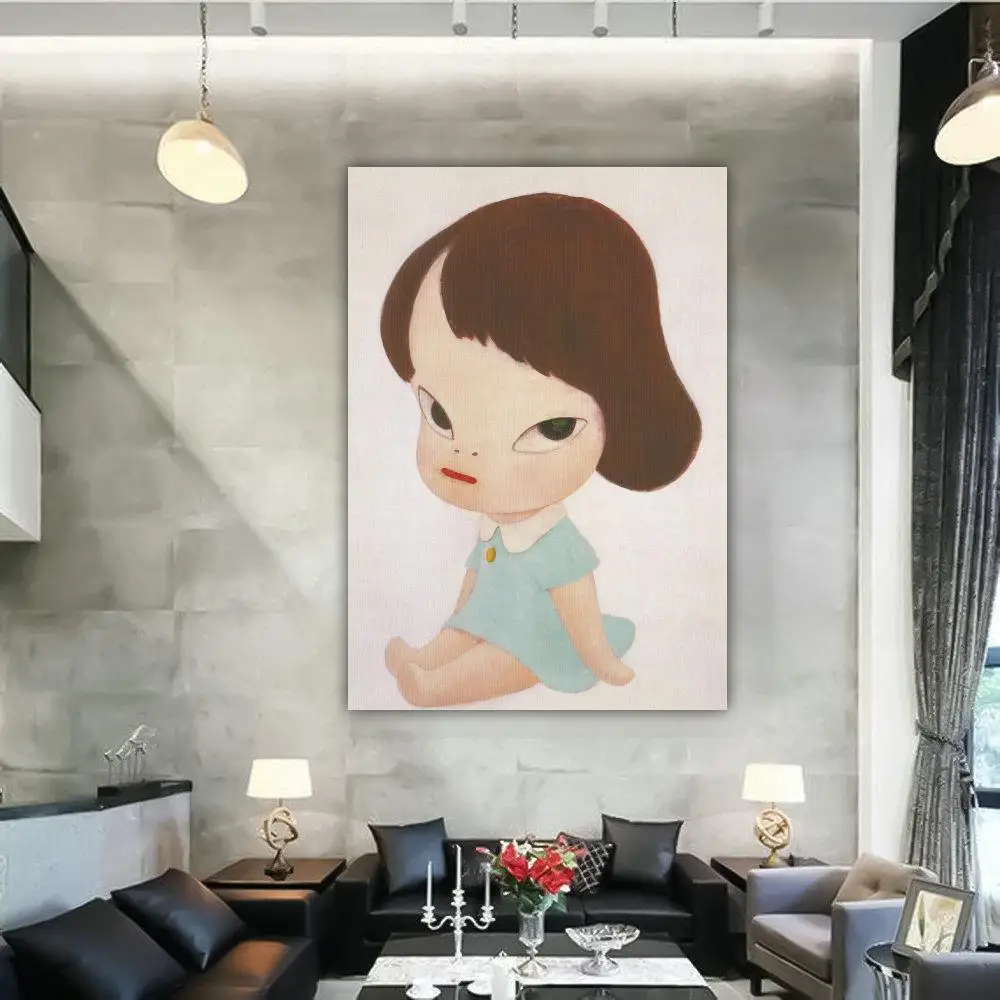 Yoshitomo Nara Dream Doll Cartoon Movie Sticky Posters Vintage Room Home Bar Cafe Decor Vintage Decorative Painting