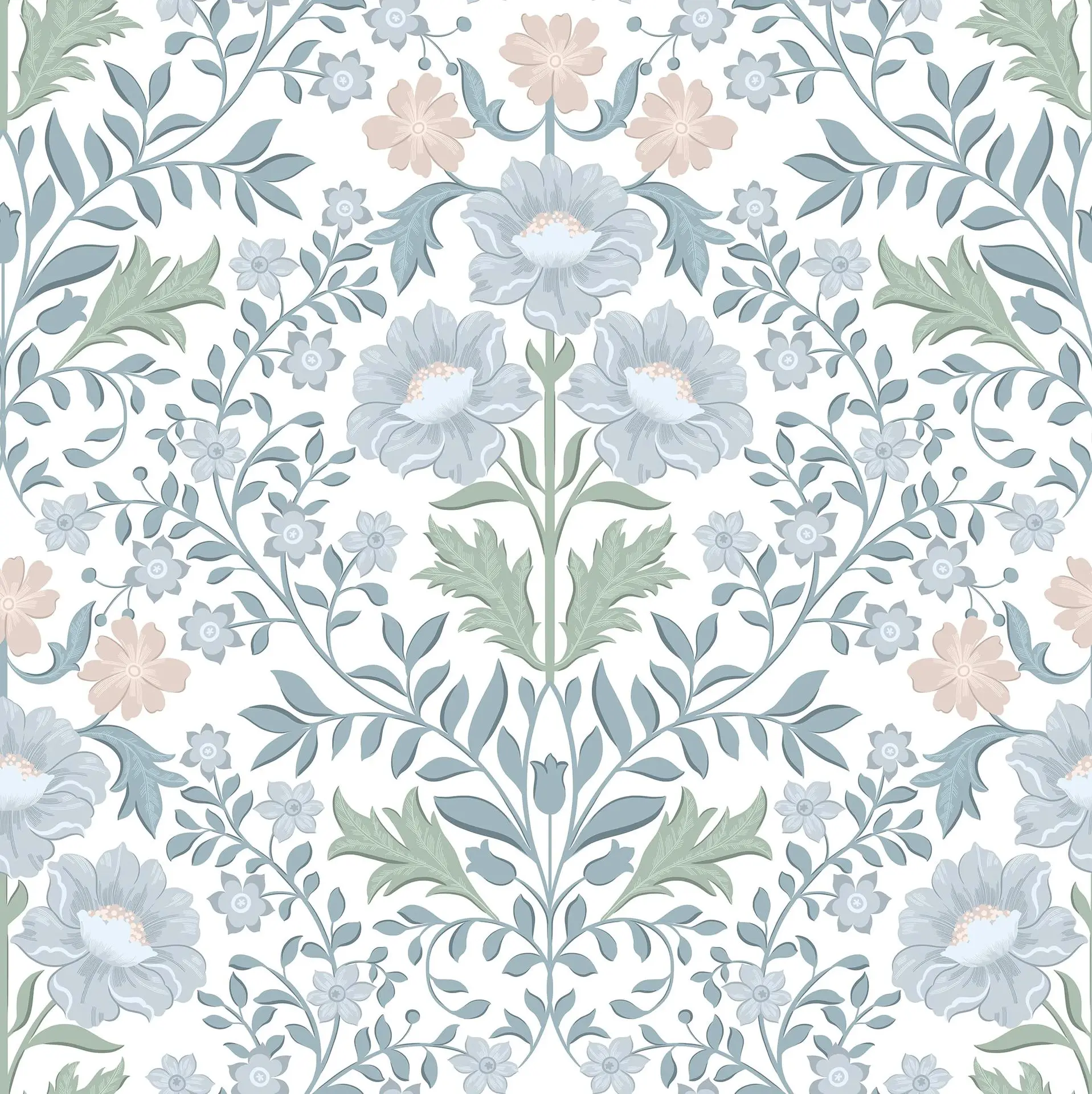 Vintage Damask Floral Wallpaper Self Adhesive Removable Contact Paper Botanical Flower Wall Sticker for Bedroom Home Decor