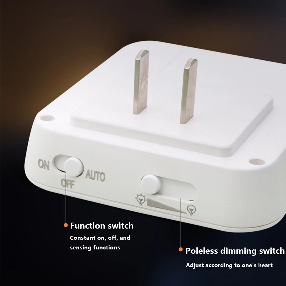 ไฟไฟ LED กลางคืน3โหมดแสงอินฟาเรดเซ็นเซอร์ตรวจจับการเคลื่อนไหวอัจฉริยะไฟตู้หรี่แบบไม่มีขั้น (8.5x5x8.5ซม.)