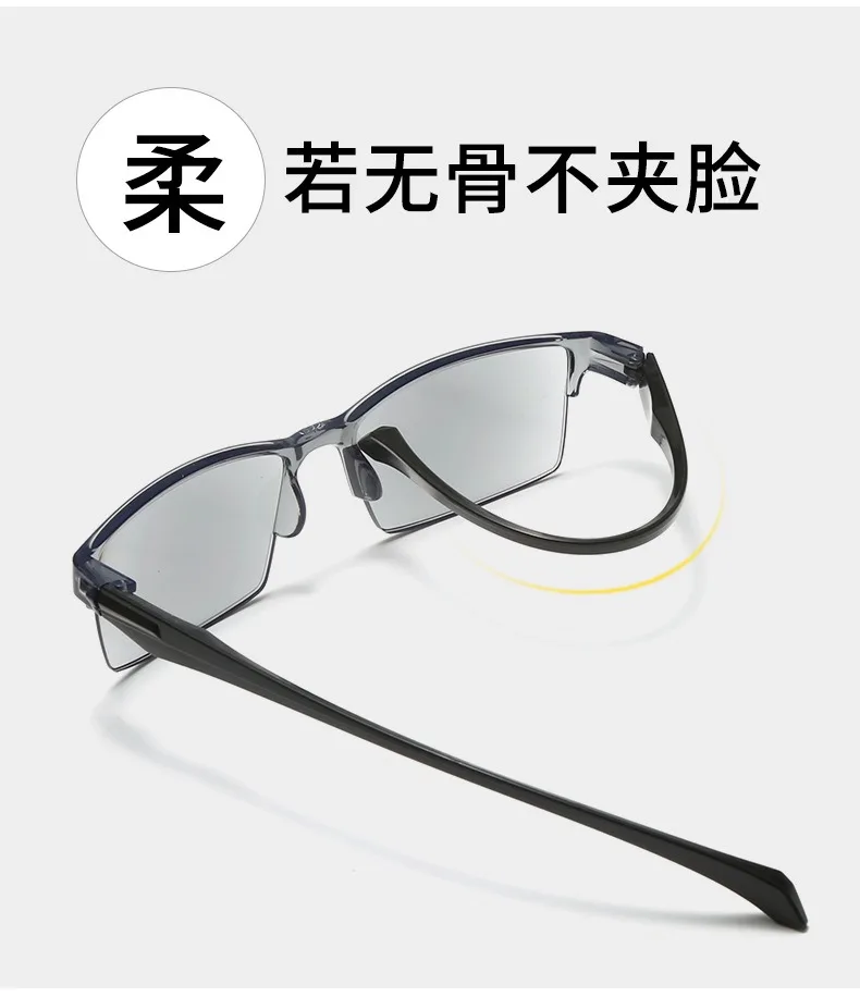 Frameless Smart Zoom Reading Glasses Adjustable Magnification for Reading No Line Anti-Reflective Clear Lens for All Ages