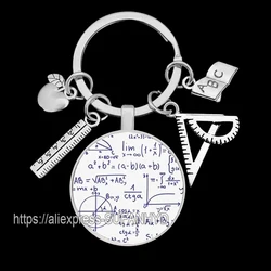 New teacher's Day gift keychain for door accessories gift for math teacher Mathematical formula keychains