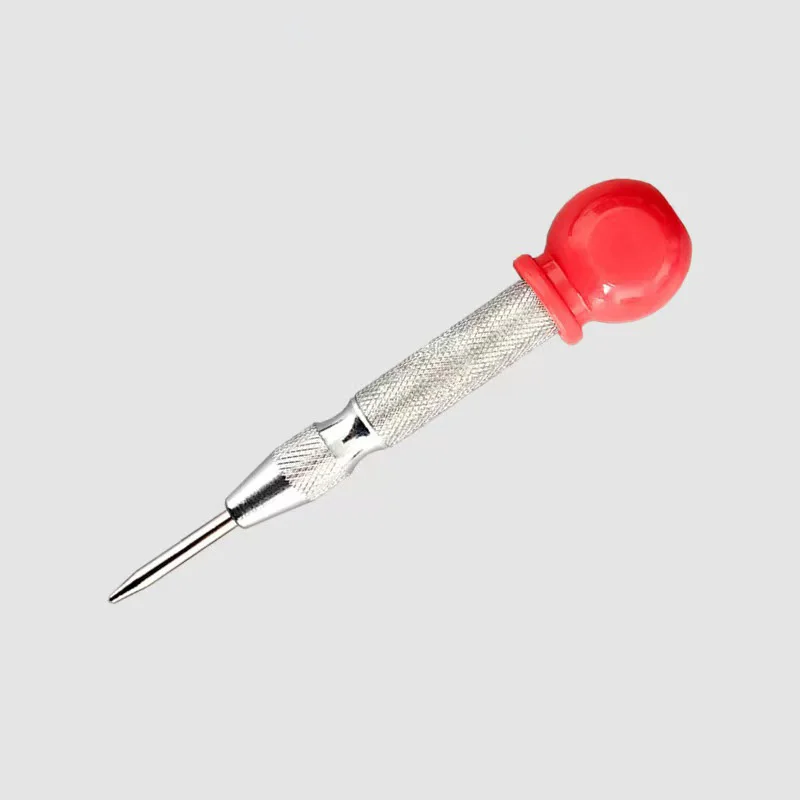 3Pcs Automatic Spring Loaded Center Punch Glass Breaker Window Puncher Drill Bit Center Punch Eyelet Silver Sample Drill Bit