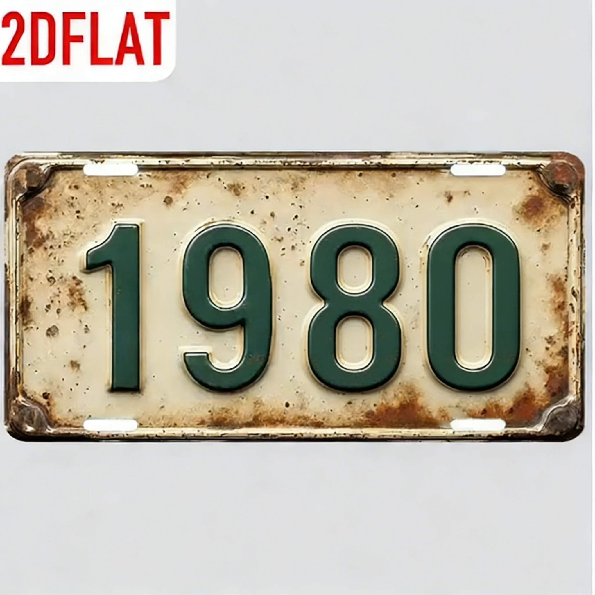 HD Metal Tin Sign 1972 Vintage License Plate 2D Flat Wall Decor for Home Bar Garage