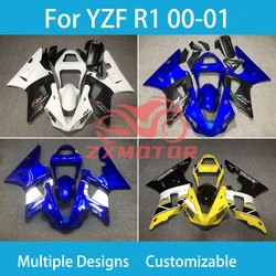 ABS Fairings for Yamaha YZF R1 00 01 High Quality Injection Customizable Motorcycle Accessories Shell Fairing Kit R 1 2000 2001