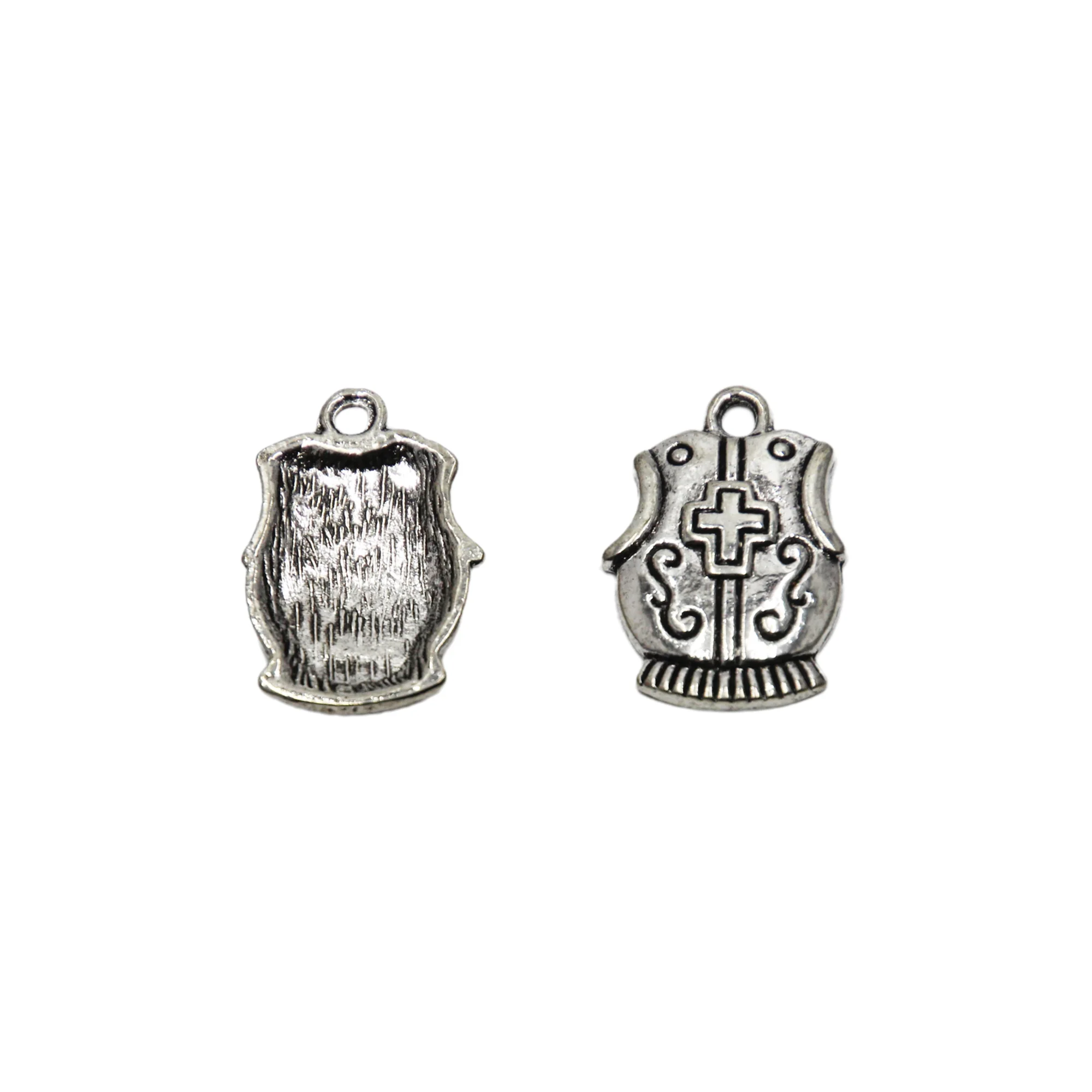 10pcs Armor Charms Antique Tibetan Silver Tone Zinc Alloy 23*15mm