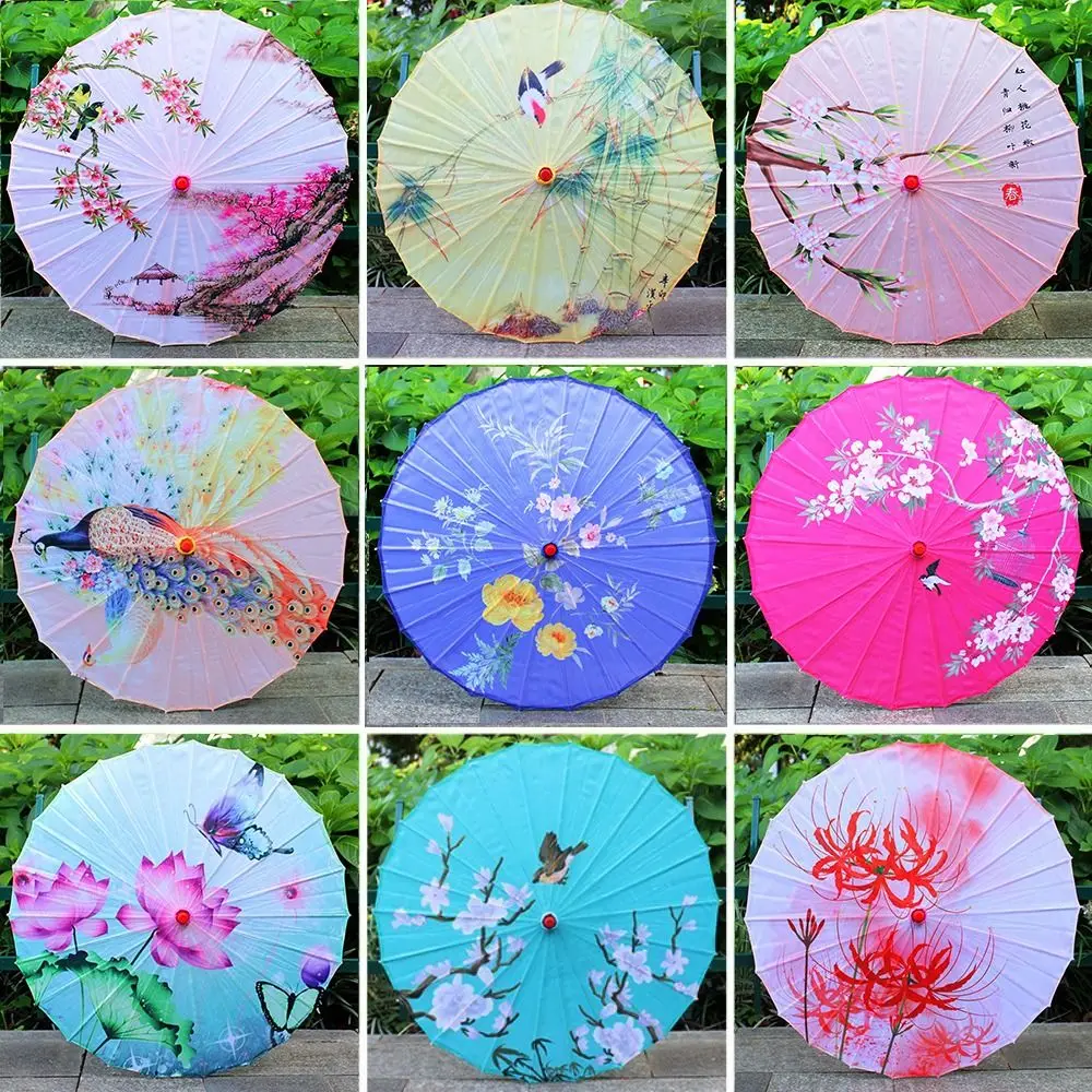 الصينية العتيقة نمط مزيتة ورقة مظلة 56 سنتيمتر 10 ألوان مظلة الزخرفية أداء الرقص مظلة أداء الرقص #3