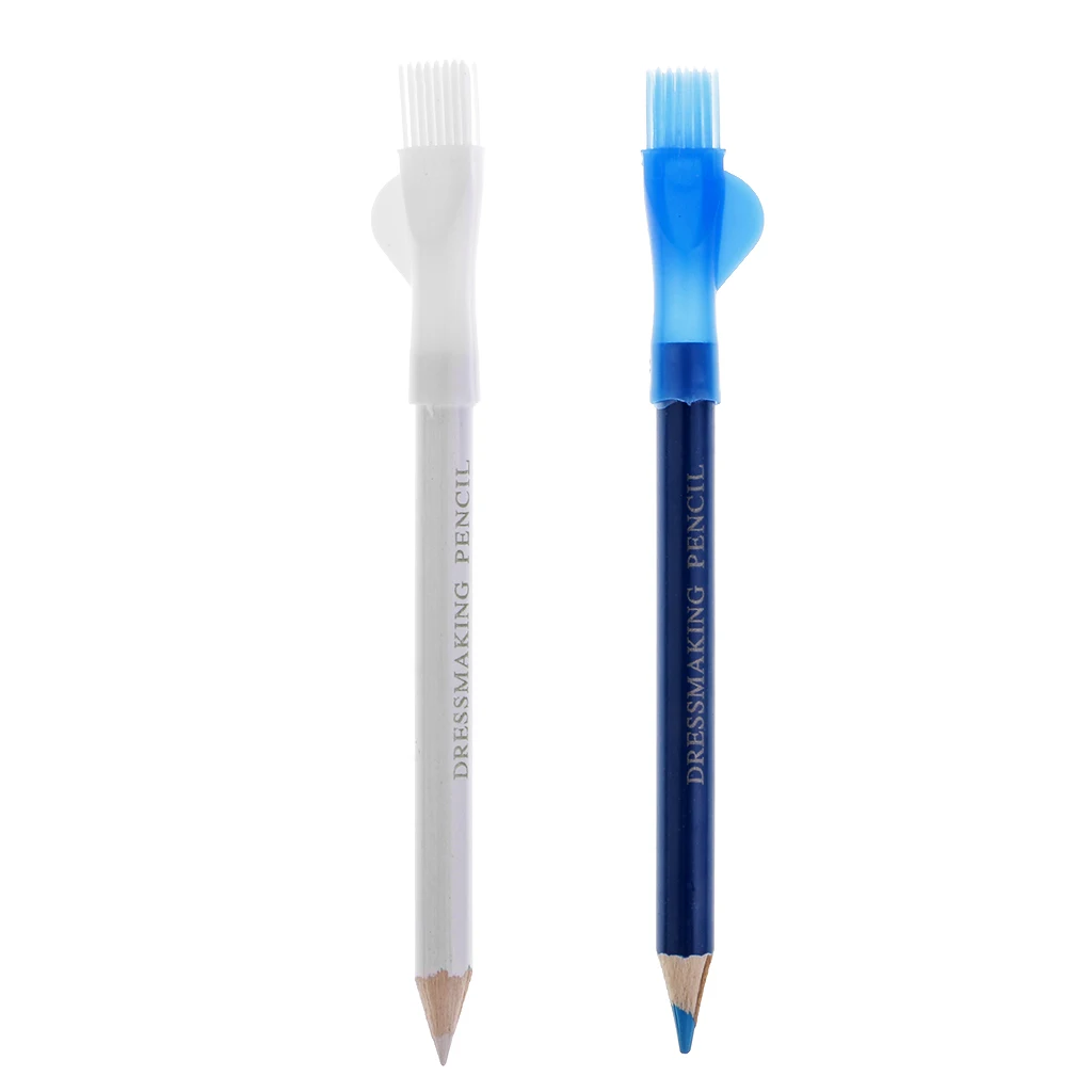 4Pcs Blue White Marking Pencil Pen Tailor Chalk for Fabric Leather Marking Cloth Crafts Erasable Refill Pens Marker Pen