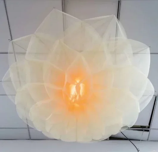 Kinetic sculpture decoration lifting ball led unfolding kinetic lights that bloom like flowers