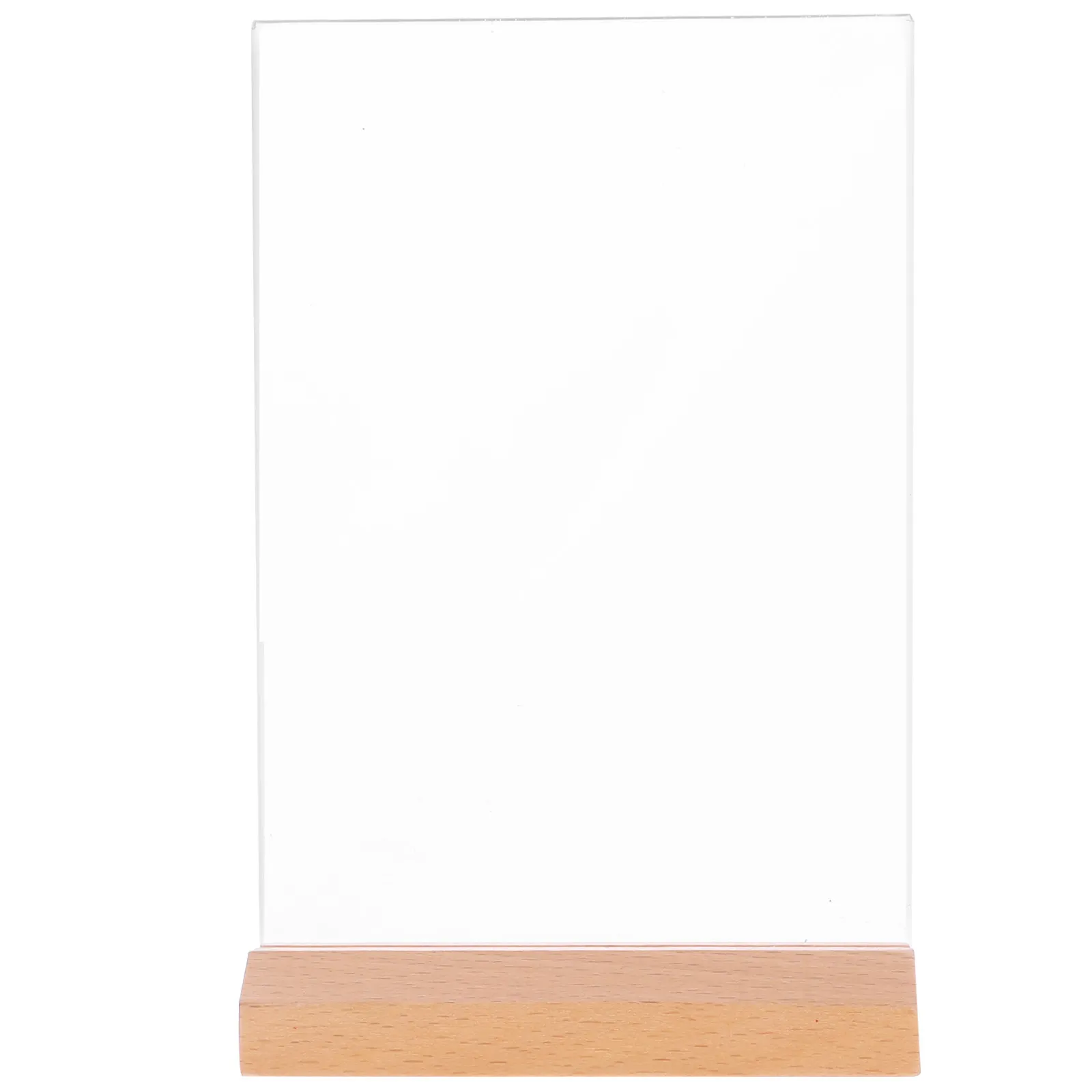 

Акриловый держатель ценников с деревянным основанием, прозрачная подставка для ценников в супермаркете, для фруктов и овощей, для рекламы