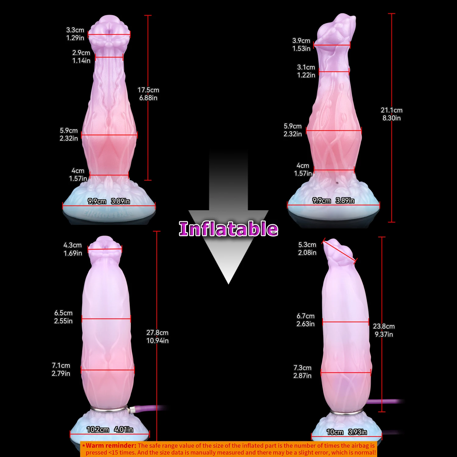 YOCY نفخ المكونات الشرج لعبة الجنس ل الشرج موسع الخيال الحصان حافر بعقب المكونات ، عقدة محفز للرجال النساء الاستمناء #2