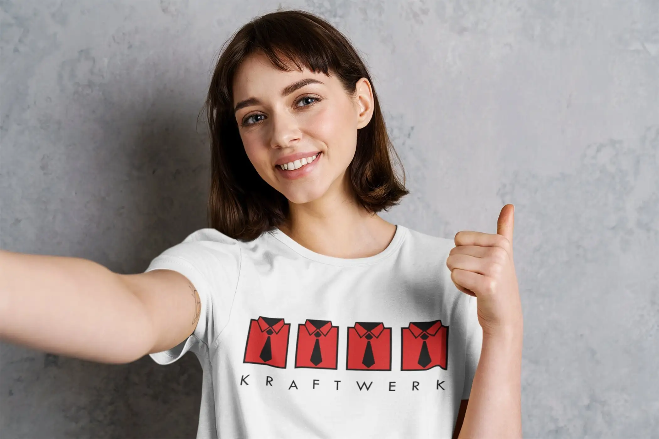 

Kraftwerk minimalist T Shirt The Man Machine contemporary design Vintage